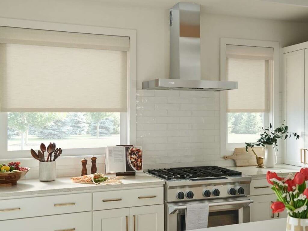 Horizons Roller Shades in Kitchen