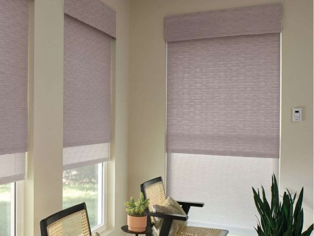 Combine the best of both worlds with dual shades—light-filtering fabric for daytime use and blackout for privacy or presentations.